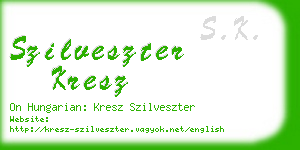 szilveszter kresz business card